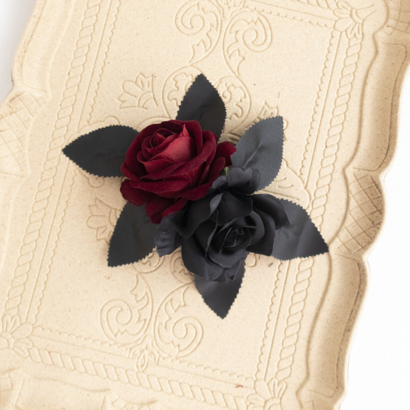 Set za kosu: ručno izrađena platnena čelenka, ogrlica i corsage, gotički stil za žene