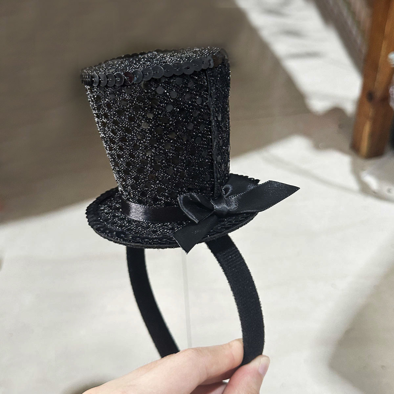 Helovīnu galvas lente ar režģa loku – roku darināts plastmasas kostīmu aksesuārs bērniem