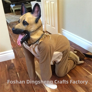 Μάσκα από latex σε μορφή λύκου-σκύλου για κατοικίδια, αστείο DIY διακοσμητικό για Χάλογουιν, Πάσχα, Καρναβάλι, Πρωταπριλιά