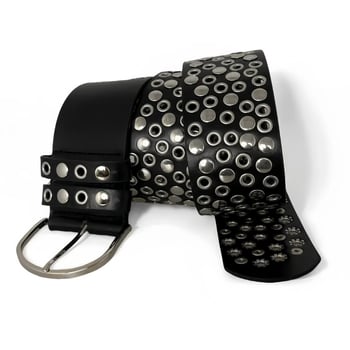 Mesterséges bőrből készült öv ötvözet csattal, tűs zárás, szélesség 2–4 cm, retro punk Y2K emo divat