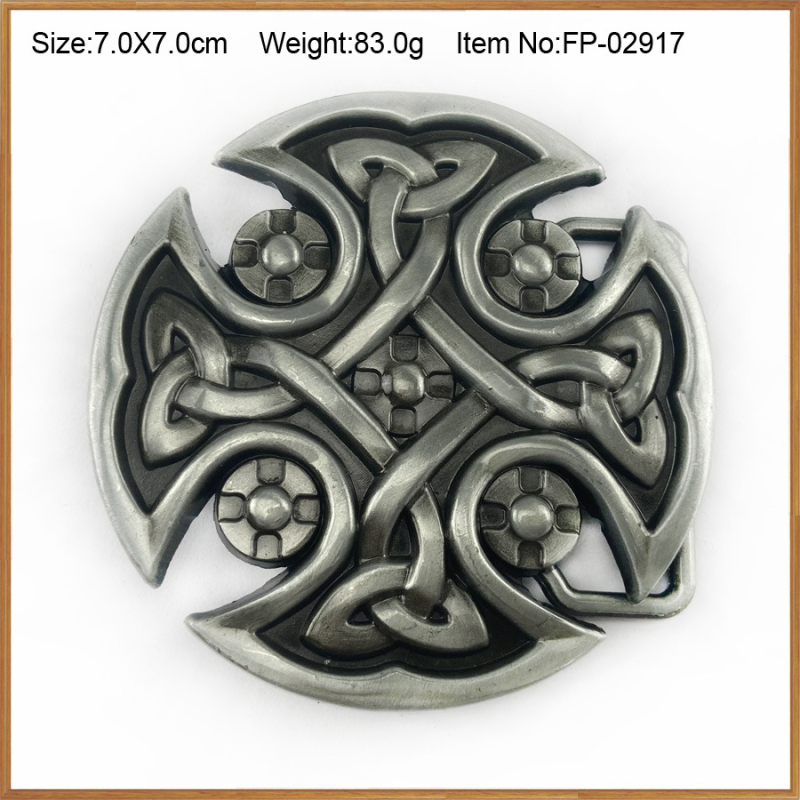 Коланова катарама с келтски мотив, модел 03503, сплав, гладка катарама, антично оловно покритие, персонализация на обработката: Да