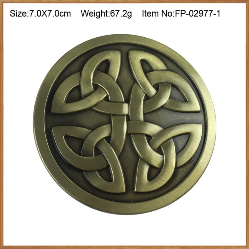 Коланова катарама с келтски мотив, модел 03503, сплав, гладка катарама, антично оловно покритие, персонализация на обработката: Да