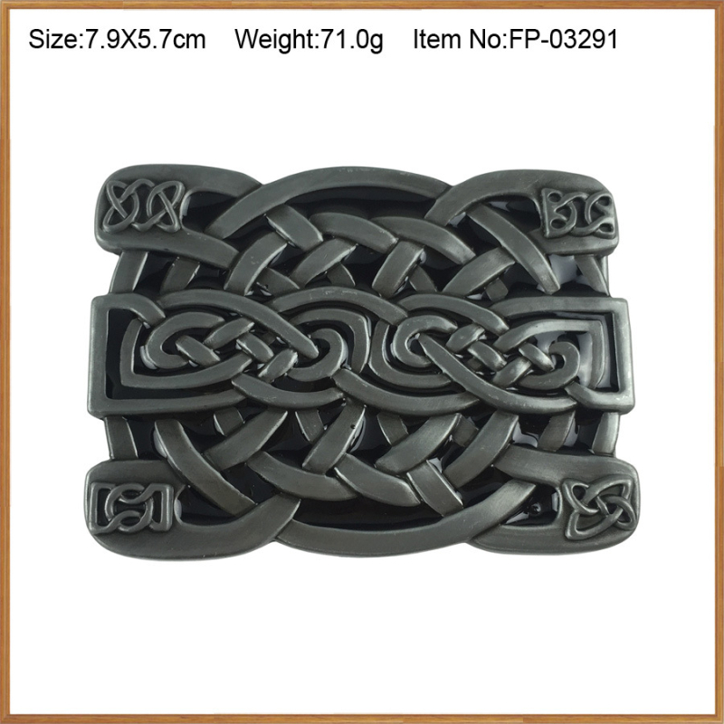 Коланова катарама с келтски мотив, модел 03503, сплав, гладка катарама, антично оловно покритие, персонализация на обработката: Да