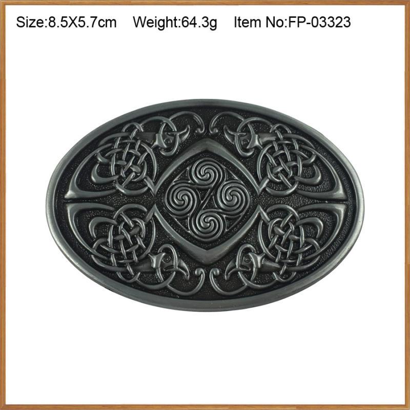 Коланова катарама с келтски мотив, модел 03503, сплав, гладка катарама, антично оловно покритие, персонализация на обработката: Да