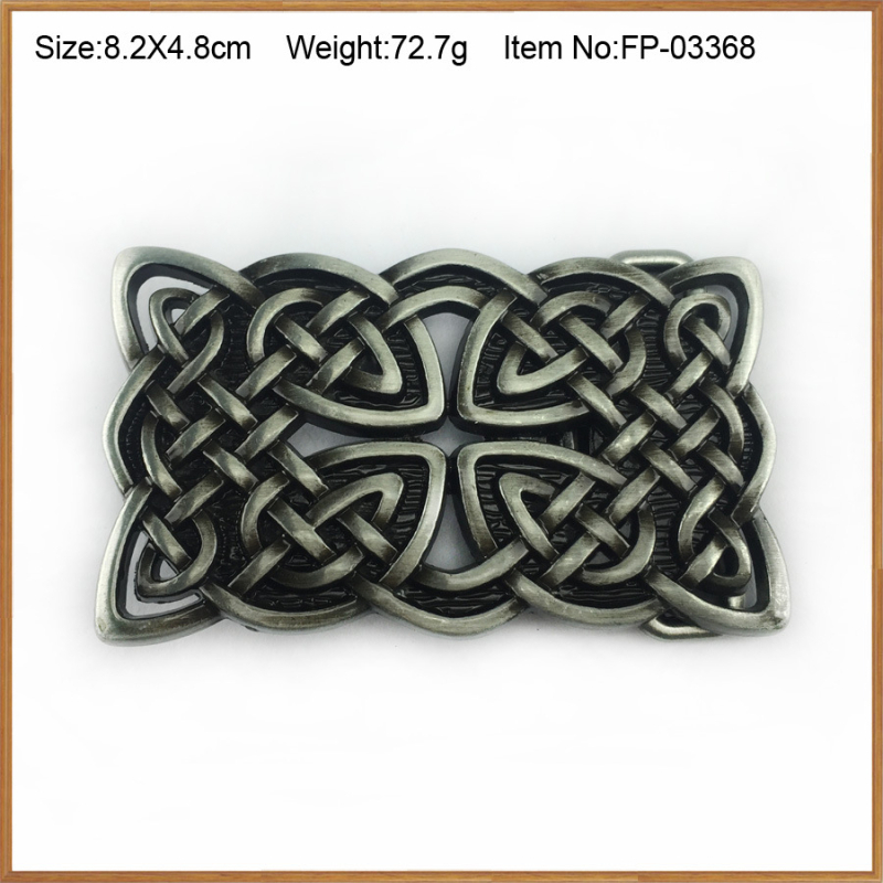 Коланова катарама с келтски мотив, модел 03503, сплав, гладка катарама, антично оловно покритие, персонализация на обработката: Да