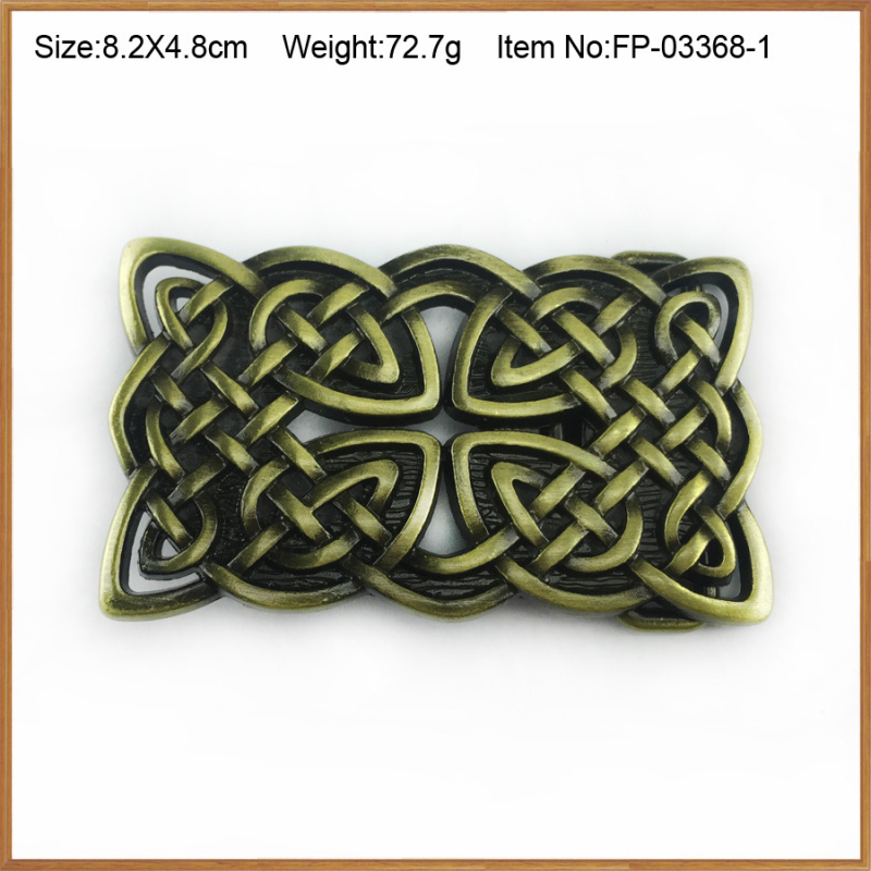 Коланова катарама с келтски мотив, модел 03503, сплав, гладка катарама, антично оловно покритие, персонализация на обработката: Да