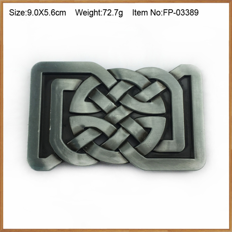 Коланова катарама с келтски мотив, модел 03503, сплав, гладка катарама, антично оловно покритие, персонализация на обработката: Да