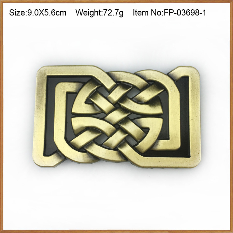 Коланова катарама с келтски мотив, модел 03503, сплав, гладка катарама, антично оловно покритие, персонализация на обработката: Да