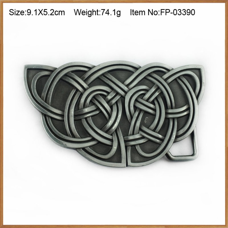 Коланова катарама с келтски мотив, модел 03503, сплав, гладка катарама, антично оловно покритие, персонализация на обработката: Да