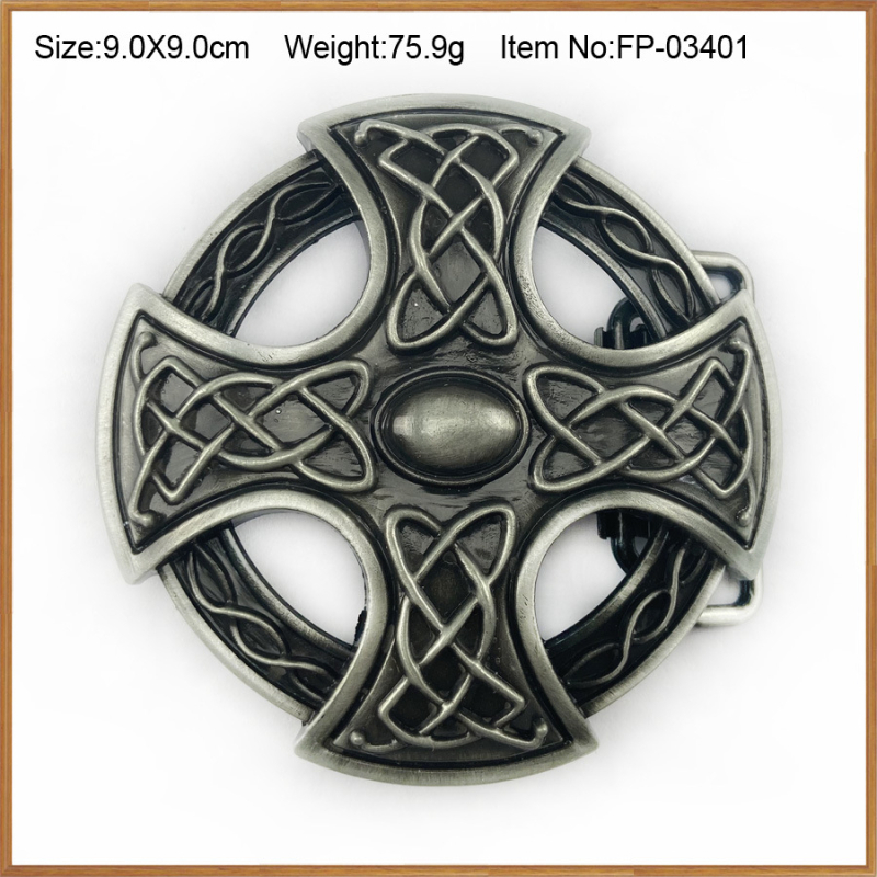 Коланова катарама с келтски мотив, модел 03503, сплав, гладка катарама, антично оловно покритие, персонализация на обработката: Да