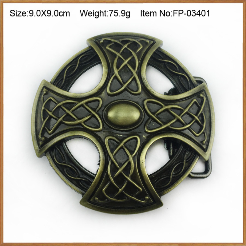 Коланова катарама с келтски мотив, модел 03503, сплав, гладка катарама, антично оловно покритие, персонализация на обработката: Да