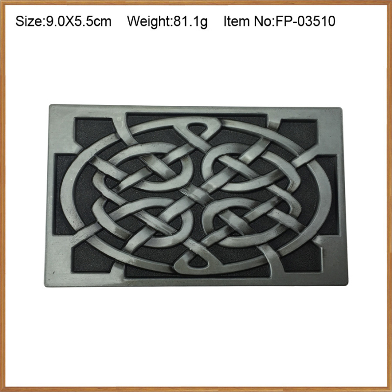 Коланова катарама с келтски мотив, модел 03503, сплав, гладка катарама, антично оловно покритие, персонализация на обработката: Да