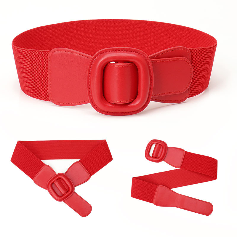 Еластичен колан за палто с декоративна катарама, универсален стил, дължина 80–100 см