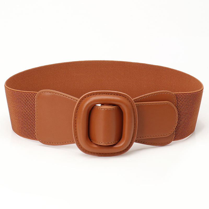 Еластичен колан за палто с декоративна катарама, универсален стил, дължина 80–100 см