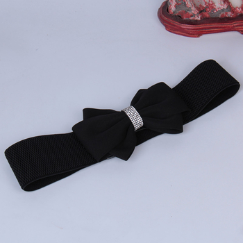 Пояс за талия за жени, еластичен, с единична обиколка, изкуствена кожа, сладък стил.