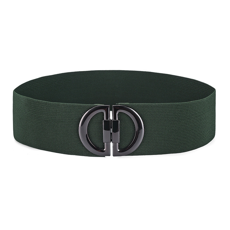 Γυναικείος διακοσμητικός ελαστικός ζωνάρι μέσης με αγκράφα, ευρύ κανβάς ζώνη για φορέματα, ρετρό απλό στυλ, μήκος 60–80 cm