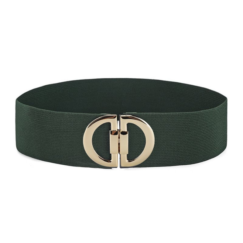 Γυναικείος διακοσμητικός ελαστικός ζωνάρι μέσης με αγκράφα, ευρύ κανβάς ζώνη για φορέματα, ρετρό απλό στυλ, μήκος 60–80 cm