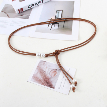 Γυναικεία ζώνη από PU δέρμα με πλαστικό κούμπωμα, ομαλό κλείσιμο, ρυθμιζόμενος μακρύς ζωνάρι μέσης — Καλοκαίρι 2025