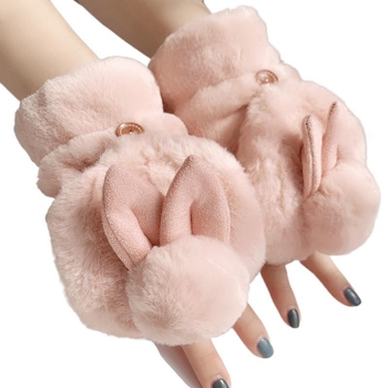 Γυναικείοι γάντες χειμερινών με επένδυση φλίς, σχεδιασμός με καπάκι για δάχτυλα, εξωτερικό βαμβακερό με υφή Ice Silk, Άνοιξη 2023