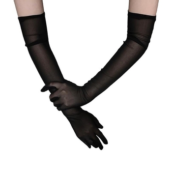 Ελαστικά γάντια από διχτυωτό ύφασμα με προστασία UV — μοντέρνο αξεσουάρ για γυναίκες