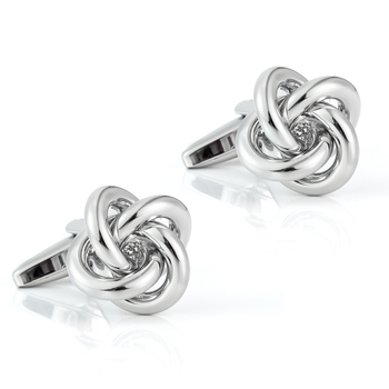 Копчета за ръкавели от мед, Twist дизайн, електроплакирани, стил унисекс, без кристали