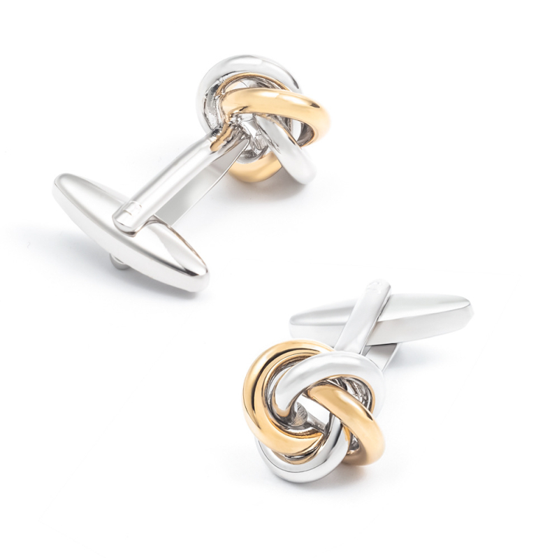 Κουμπαράκια μανικιών από χαλκό, Twist σχήμα, ηλεκτροπλατινωμένη επιφάνεια, στυλ μόδας/unisex, χωρίς κρύσταλλα