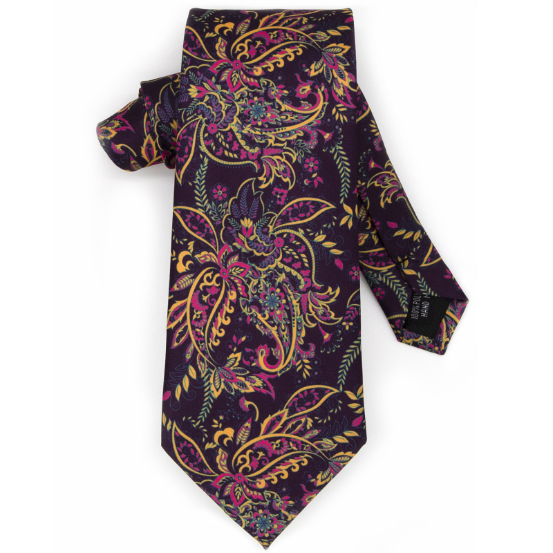 Γραβάτα με φλοράλ μοτίβο από πολυεστέρα-μεταξωτό, Unisex, στυλ βέλους, εκτύπωση, ατομικά συσκευασμένη