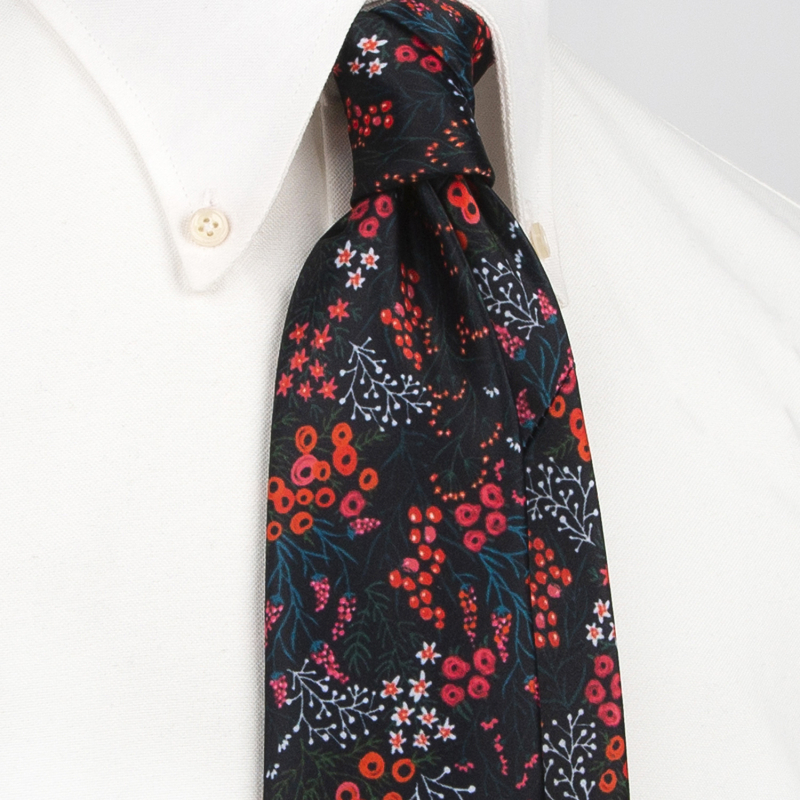 Γραβάτα με φλοράλ μοτίβο από πολυεστέρα-μεταξωτό, Unisex, στυλ βέλους, εκτύπωση, ατομικά συσκευασμένη