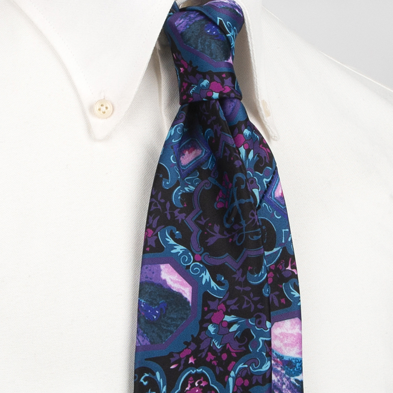 Γραβάτα με φλοράλ μοτίβο από πολυεστέρα-μεταξωτό, Unisex, στυλ βέλους, εκτύπωση, ατομικά συσκευασμένη