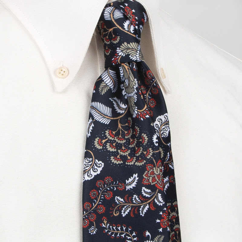 Γραβάτα με φλοράλ μοτίβο από πολυεστέρα-μεταξωτό, Unisex, στυλ βέλους, εκτύπωση, ατομικά συσκευασμένη