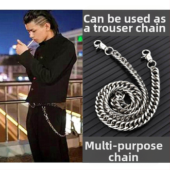 Κολιέ με αλυσίδα από ανοξείδωτο ατσάλι, με μενταγιόν από τιτάνιο ατσάλι, ρετρό γεωμετρικός σχεδιασμός, βάρος 0.021