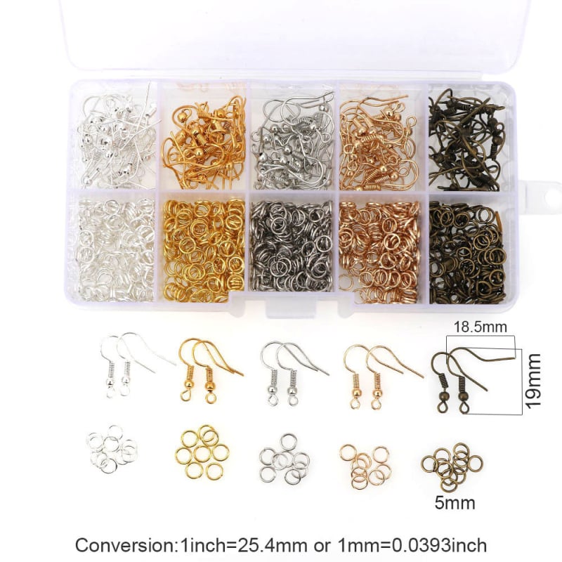 Σετ γάντζων για σκουλαρίκια – Ding Cool, Σίδηρος με επικάλυψη, Ηλεκτροπλατίωση, 800 Αργυρή καθαρότητα