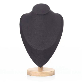 Ξύλινο στήριγμα επίδειξης κολιετών για γραφείο – βάση κοσμημάτων, φορητό, μονοεπίπεδη, απλός μοντέρνος σχεδιασμός