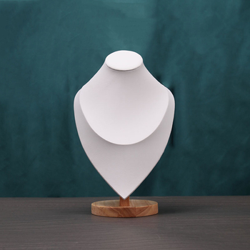 Ξύλινο στήριγμα επίδειξης κολιετών για γραφείο – βάση κοσμημάτων, φορητό, μονοεπίπεδη, απλός μοντέρνος σχεδιασμός