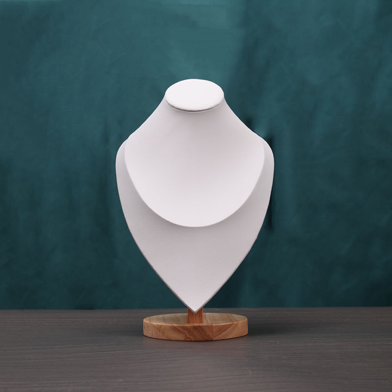 Ξύλινο στήριγμα επίδειξης κολιετών για γραφείο – βάση κοσμημάτων, φορητό, μονοεπίπεδη, απλός μοντέρνος σχεδιασμός
