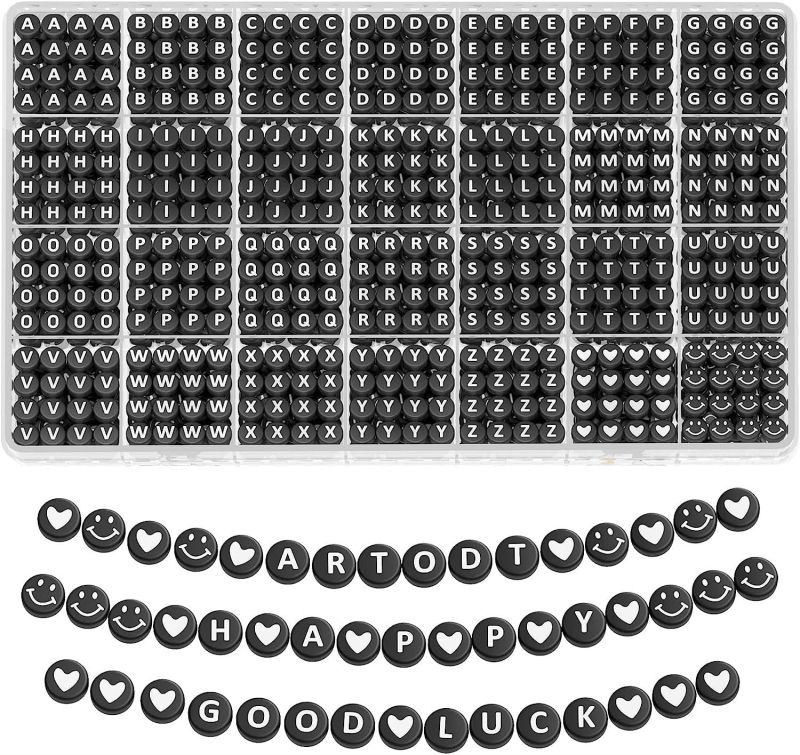 Σετ DIY Κοσμημάτων για Παιδιά — Πλαστικές Χάντρες και Χάντρες Γράμματος, Αξεσουάρ σε Κουτί, Φιλική προς το Περιβάλλον Παραγωγή, Φυσικό Στυλ