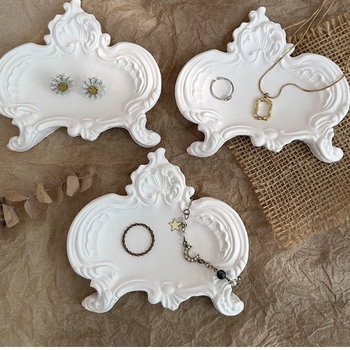 Γύψινη πλάκα επίδειξης κοσμημάτων με ρετρό γαλλικό ανάγλυφο, καλλιτεχνικό στυλ