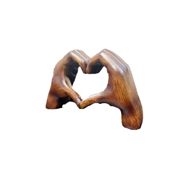 Άγαλμα από ρητίνη σε σχήμα καρδιάς για οικιακή διακόσμηση, επιτραπέζιο διακοσμητικό σε στυλ ελαφριάς πολυτελείας (Υλικό: συνθετική ρητίνη; Κατηγορία: Κατασκευές από ρητίνη; Συσκευασία: χαρτοκιβώτιο)