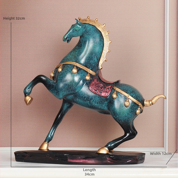 Конска фигурка – модерен китайски стил, смола, ръчна изработка, подарък за рожден ден
