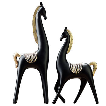 Конска фигурка – модерен китайски стил, смола, ръчна изработка, подарък за рожден ден