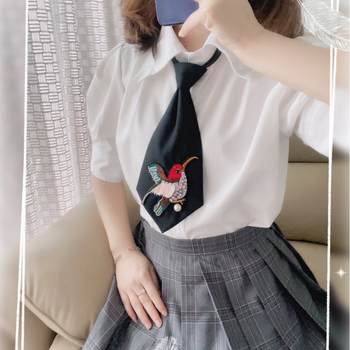 Γυναικεία γραβάτα για γιακά με ζωικό μοτίβο, μονοχρωματικό σχέδιο, χαλαρό στυλ