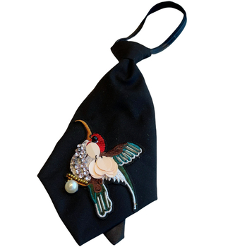 Γυναικεία γραβάτα για γιακά με ζωικό μοτίβο, μονοχρωματικό σχέδιο, χαλαρό στυλ