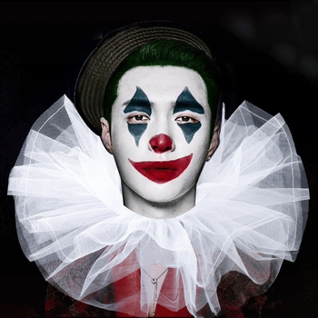 Δίκτυωτή φουσκωτή ψεύτικη κολάρα λαιμού για Χάλογουίν και masquerade – Αξεσουάρ φωτογράφισης (Υλικό: Δίκτυο; Εσωτερική επένδυση: Πολυεστέρας; Μονόχρωμο σχέδιο; Στυλ: Μοντέρνο; Σεζόν: Χειμώνας 2024)