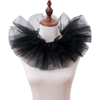 Δίκτυωτή φουσκωτή ψεύτικη κολάρα λαιμού για Χάλογουίν και masquerade – Αξεσουάρ φωτογράφισης (Υλικό: Δίκτυο; Εσωτερική επένδυση: Πολυεστέρας; Μονόχρωμο σχέδιο; Στυλ: Μοντέρνο; Σεζόν: Χειμώνας 2024)