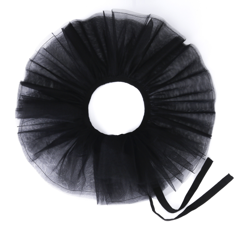 Δίκτυωτή φουσκωτή ψεύτικη κολάρα λαιμού για Χάλογουίν και masquerade – Αξεσουάρ φωτογράφισης (Υλικό: Δίκτυο; Εσωτερική επένδυση: Πολυεστέρας; Μονόχρωμο σχέδιο; Στυλ: Μοντέρνο; Σεζόν: Χειμώνας 2024)