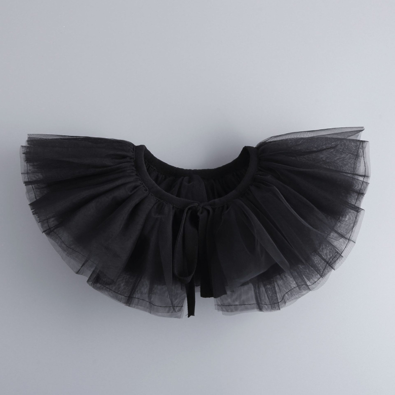 Δίκτυωτή φουσκωτή ψεύτικη κολάρα λαιμού για Χάλογουίν και masquerade – Αξεσουάρ φωτογράφισης (Υλικό: Δίκτυο; Εσωτερική επένδυση: Πολυεστέρας; Μονόχρωμο σχέδιο; Στυλ: Μοντέρνο; Σεζόν: Χειμώνας 2024)