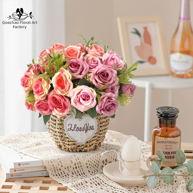 Изкуствени рози – копринени цветя, ръчно изработени, Nordic серия, 960 броя в опаковка