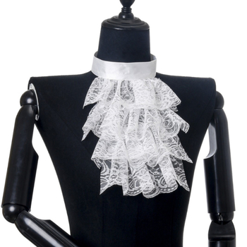 Δαντελένιο ράφ κολάρο, ρετρό στυλ παλάτιου, μοτίβο Raff, επένδυση πολυεστέρα, φωτογραφικά αξεσουάρ για Halloween και κλόουν του τσίρκου, Άνοιξη 2025