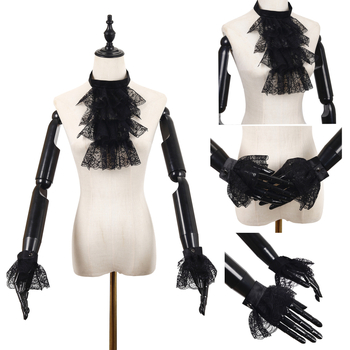 Δαντελένιο ράφ κολάρο, ρετρό στυλ παλάτιου, μοτίβο Raff, επένδυση πολυεστέρα, φωτογραφικά αξεσουάρ για Halloween και κλόουν του τσίρκου, Άνοιξη 2025