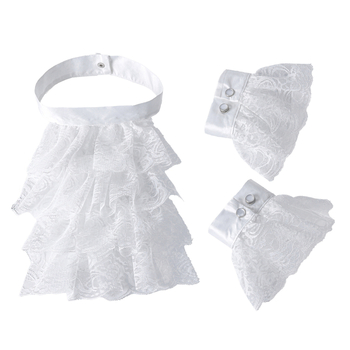 Δαντελένιο ράφ κολάρο, ρετρό στυλ παλάτιου, μοτίβο Raff, επένδυση πολυεστέρα, φωτογραφικά αξεσουάρ για Halloween και κλόουν του τσίρκου, Άνοιξη 2025